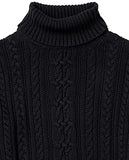 Black Fisherman Cable Turtleneck Sweater - Ae Store | Women's Jumpers