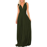 Army Green Women Transformer Convertible Bridesmaid Maxi Dress Multi-Way Wrap Evening Dress Formal Wedding Party Long Dresses - OwlFay | Women's Formal Dresses