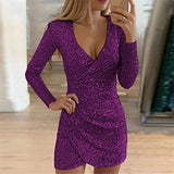 Women Dresses Promotion Sale Ladies Sexy V-Neck Self Cultivation Dresses Slim Ladies Party Dress Plus Size Dress Party Dress Vintage Dress UK Size S - XXXXL | Original Brand | Women's Cocktail Dresses