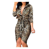 Women Sexy Belted Bodycon Dress Cocktail High Low Knee Length V-Neck Dresses Ruched Long Sleeve Ceremony Corset Frocks | Original Brand | Women's Cocktail Dresses