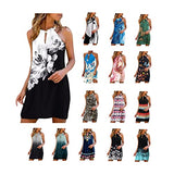 Dresses for Women Summer Short Casual Sleeveless Dress Floral A Line Cocktail Party Beach Midi Sundresses | Original Brand