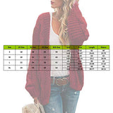 Womens Open Front Long Sleeve Chunky Knit Cardigan Sweater S-XL | Original Brand | Women's Cardigan