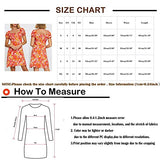 Women's Summer Square Neck Short Puff Sleeve Mini Dress Floral Print A Line Short Dress Fashion Zip Back Dresses | Original Brand