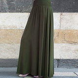 Women Fashion Elastic Skirt Solid Pleated A Line Loose | Original Brand | Women's Work Dresses