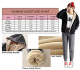 Ladies Casual Winter Warm Thick Fleece Full Zip Up Hoodie Sweatshirt for Women