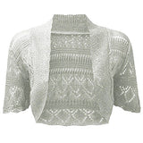 Womens Crochet Knitted Short Sleeve Shrug Ladies Cardigan Bolero Top Plus S-4XL | Original Brand