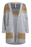 Fenna Longline Fairisle Cardigan Pearl Grey | Women's Cardigan