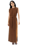 Brown Women's Teresa Grommet Maxi Dress - Pantora | Women's Formal Dresses