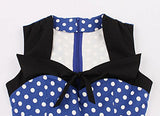 50s Vintage Polka Dot Halter Rockabilly Dress Retro Cocktail Party Dress Evening Prom Dress | Original Brand | Women's Cocktail Dresses