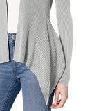 Women's Ultra-Soft Ribbed Draped Cardigan Sweater