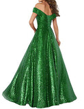 Prom Dress Formal Evening Dresses Sequin Long Bridesmaid Dress Off The Shoulder Formal Evening Party Gowns A Line | Women's Casual Dresses