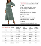 Women Long Sleeve Smocked Bodice and Cuffs Boho Tiered Floral Midi Dress