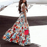 Women's Dress Sweet & Cute Dress Ladies Bohemian Sexy Chest Strap Split Digital Printing Dress Fancy Cocktail Dress Party Dress Maxi A-line Dress