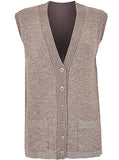 Women's Sleeve Less Knitted Waistcoat Cardigan | Women's Cardigan