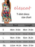 Women Beach Floral Tshirt Sundress Sleeveless Pockets Casual Loose Tank Dress