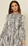 Women Luxe Satin Shirt Dress - Ladies Casual Work Office Long Sleeve Blouse Mini Dress | Women's Work Dresses