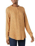 Camel Black Dots Print Women's Long-Sleeve Woven Blouse - AE Store | Women's Tops and Blouses