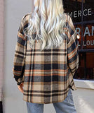 Womens Flannel Button Down Shirts Boyfriend Long Sleeve Oversized Blouses Tops 6020 Khaki Small | Women's Casual Dresses