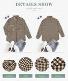 Beaully Plaid Flannel Shirts for Women Oversized Long Sleeve Button Down Buffalo Plaid Shirt Blouse Tops 6061 G-Khaki XX-Large | Women's Casual Dresses