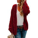 Womens Open Front Long Sleeve Chunky Knit Cardigan Sweater S-XL | Original Brand | Women's Cardigan