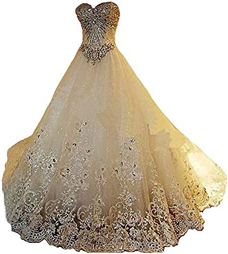 Gold gown with clearance train