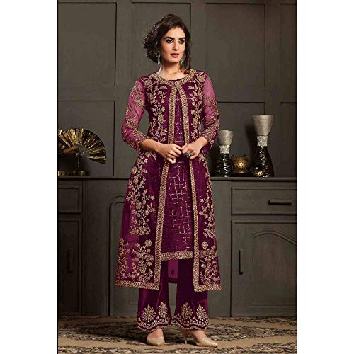 Wedding WEAR Salwar Kameez Pant with Beautiful Designer Shrug KOTI Pak Original Brand