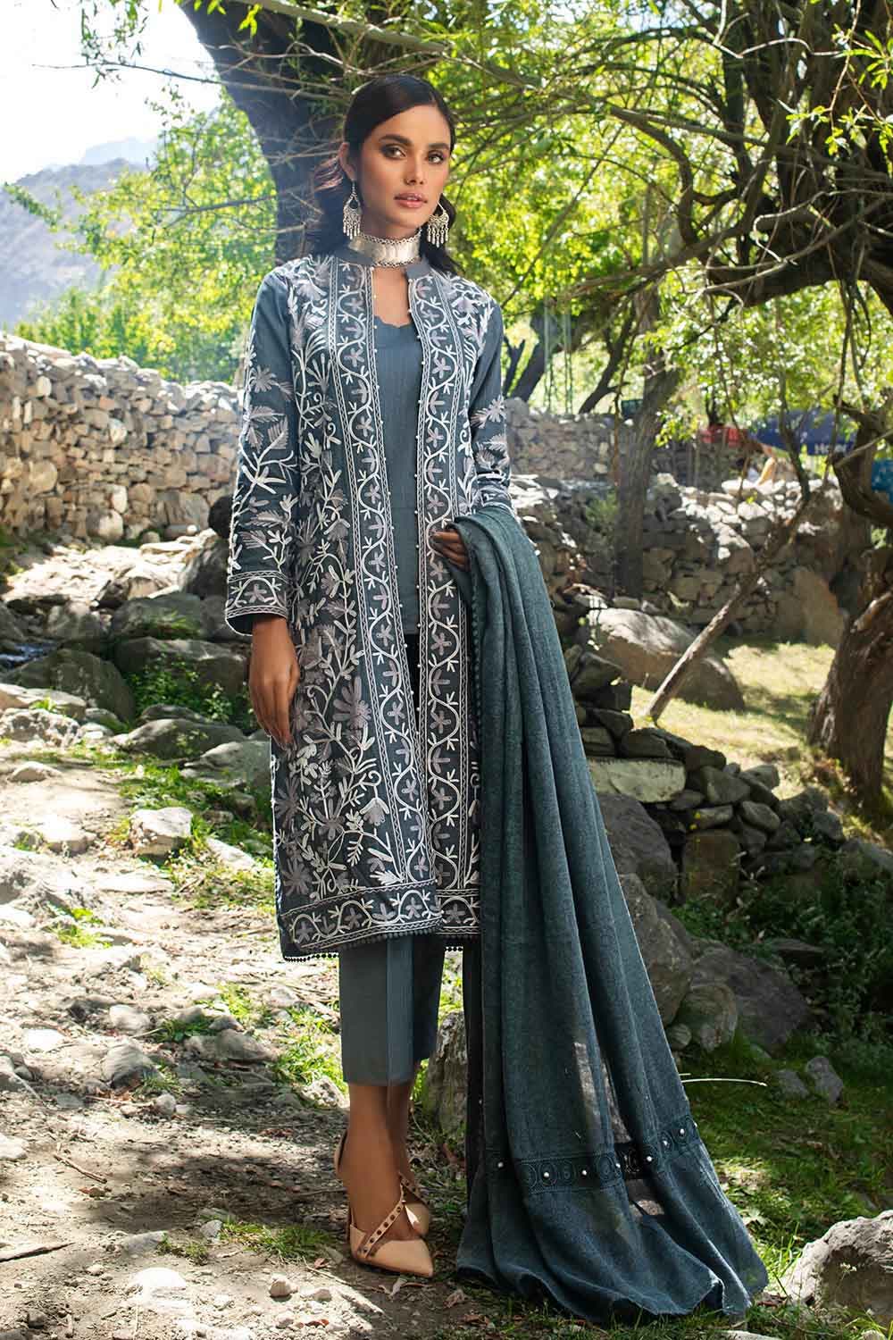 Gullahmed Woven Pashmina Shawl Suit Winter Collection 2022 Online