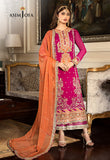 Asim Jofa Chiffon, Organza, Pink & Orange Jhilmil Collection Online Shopping