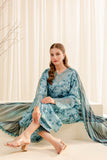 Farasha Aqua Beryl Printed Summer Essentials Online Shopping