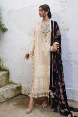 Sana Safinaz S211-005b-cp Winter Shawl Velvet 2021