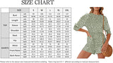Light Green Women's Crew Neck Beach Rompers Half Sleeve Elastic Wasit Dots Keyhole Summer Jumpsuit - DOBULO | Women's Romper & Jumper Suit