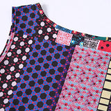 Ladies Loose Long Dress Sleeveless O-Neck Printed Retro Dress Bodycon Dress Office Wear for Casual Club Cocktail Evening Gowns Work UK Size 8-26 | Original Brand | Women's Cocktail Dresses