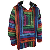 HOODIE HIPPIE FESTIVAL TOP RAINBOW STRIPES Sz M L XL XXL | Women's Cardigan