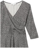 Women's Three Quarter Sleeve Faux Wrap Fit and Flare Dress | Women's Work Dresses