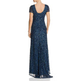 Cabernet Women's Short-Sleeve All Over Sequin Gown - Adrianna Papell | Women's Formal Dresses