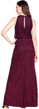 Cassis Women's Halter Art Deco Beaded Blouson Dress - Adrianna Papell | Women's Formal Dresses