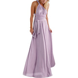 Light Purple Women Transformer Convertible Bridesmaid Maxi Dress Multi-Way Wrap Evening Dress Formal Wedding Party Long Dresses - OwlFay | Women's Formal Dresses
