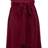 Wine Red Women Transformer Convertible Bridesmaid Maxi Dress Multi-Way Wrap Evening Dress Formal Wedding Party Long Dresses - OwlFay | Women's Formal Dresses