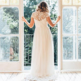 Scallop Appliques Lace Short Sleeve Plus Size Beach Wedding Dress For Bride | Women's Casual Dresses