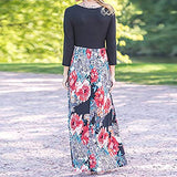 Women Dresses Nice Fashion Ladies Long Sleeve O-Neck Print High Long Maxi Dress Daily Dress | Original Brand | Women's Work Dresses