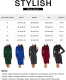 Blue Womens Tie Neck Peplum Waist Long Sleeve Bodycon Business Dress - CILKOO | Women's Cocktail Dresses