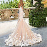 Bridal Gowns Flower Lace Wedding Dresses for Bride Mermaid Dress