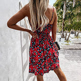 Women's Tunic Dress Summer Floral Dress Short Evening Dress Sexy Sleeveless Summer Dress Beach Dresses A Line V Neck Casual Dresses | Women's Midi Dresses