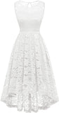 White Women Lace Classic Dress - Gardenwed | Women's Formal Dresses