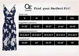 Black Summer Short Sleeve V-Neck Floral Casual Ladies Dress with Pockets - OUGES | Women's Casual Dresses