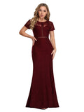 Women's Elegant Mermaid Lace See-Through Evening Dresses  - Sara Clothes