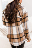 Black White Womens Casual Plaid Shacket Wool Blend Button Down Long Sleeve Shirt Fall Jacket Shackets - AUTOMET | Women's Tops and Blouses