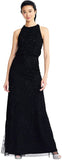 Black Women's Halter Art Deco Beaded Blouson Dress - Adrianna Papell | Women's Formal Dresses
