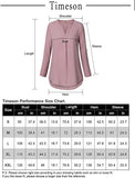 Beige Orange Women's Casual Chiffon V Neck 3/4 Sleeve Blouse Tops - Timeson | Women's Tops and Blouses
