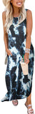 Tie Dye2 Women's Casual Loose Long Sleeveless Sundress with Pockets - ANRABESS | Women's Casual Dresses